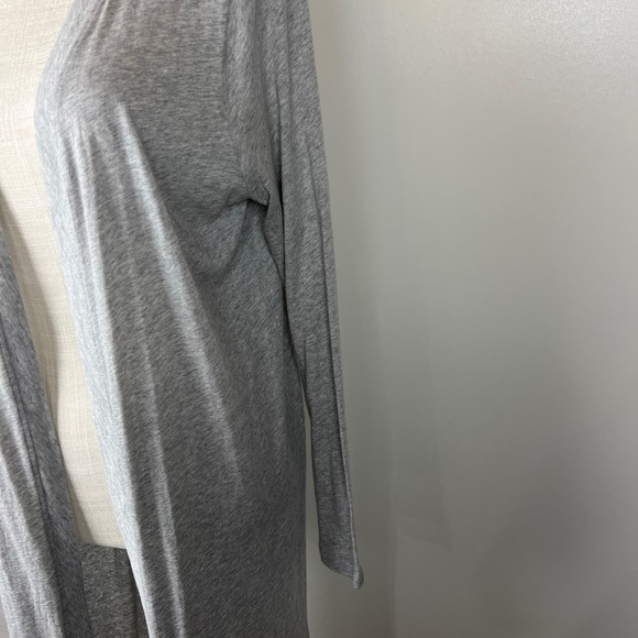 Athleta Camino Wrap Crossover Long Sweater, Gray Size Medium - Picture 5 of 8